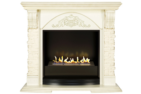 Биокамин в портале Firezo Rimini Слоновая кость с патиной Биокамин в портале Firezo Rimini Слоновая кость с патиной