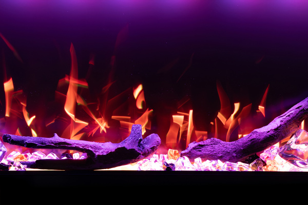 Линейный биокамин Mercury 42 LED RF