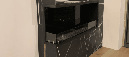 Угловой встраиваемый биокамин Firezo L'angolo Sinistro 1200