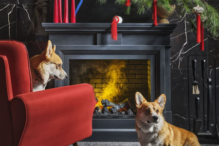 Каминокомплект Coventry Graphite Grey - Серый графит с очагом Symphony 26'' DF2608-INT